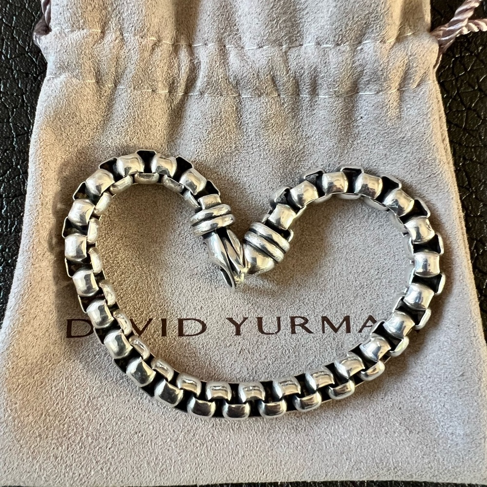 David Yurman 925 Box Chain Bracelet 7.5" Sterling Silver -